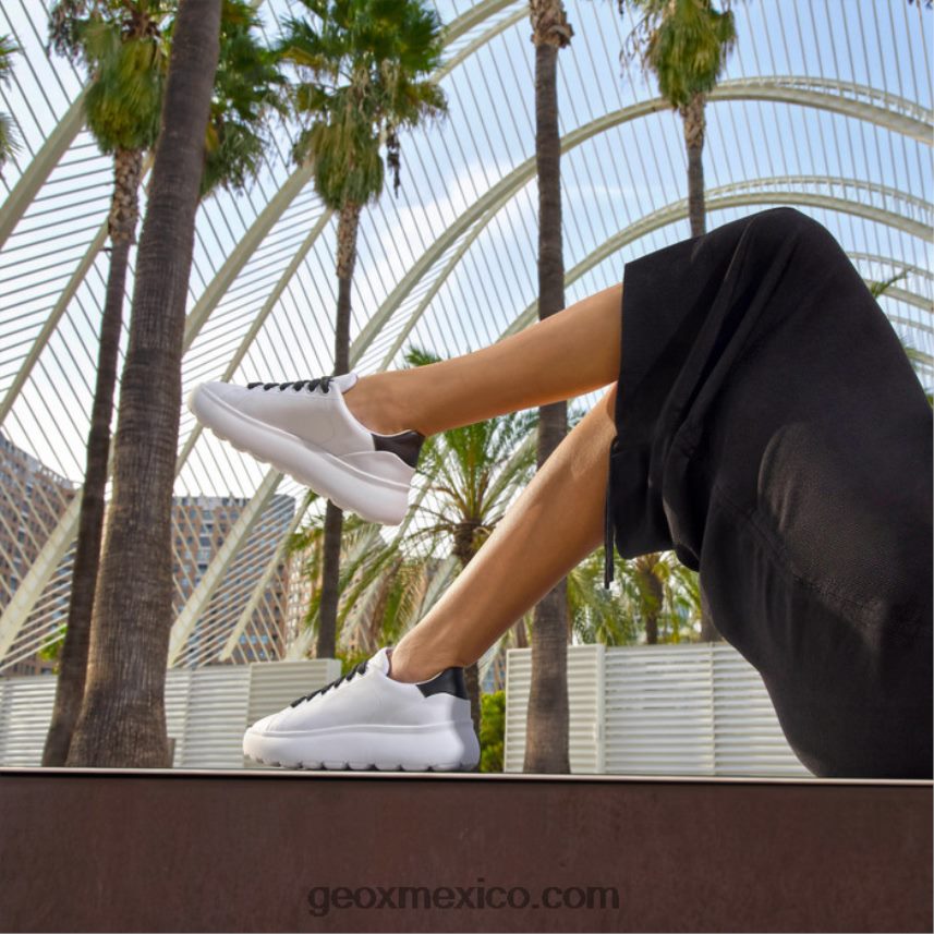 esferica ec41 mujer blanco negro Geox L846PZ1689