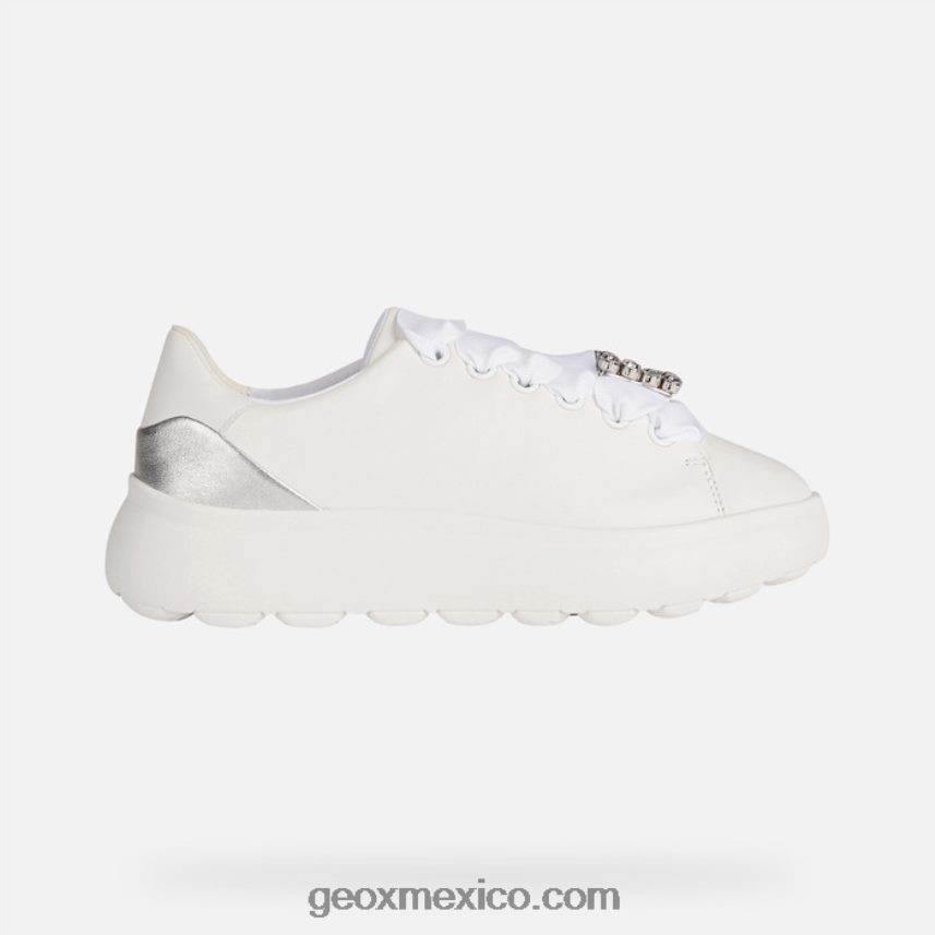 esferica ec41 mujer plata blanca Geox L846PZ267
