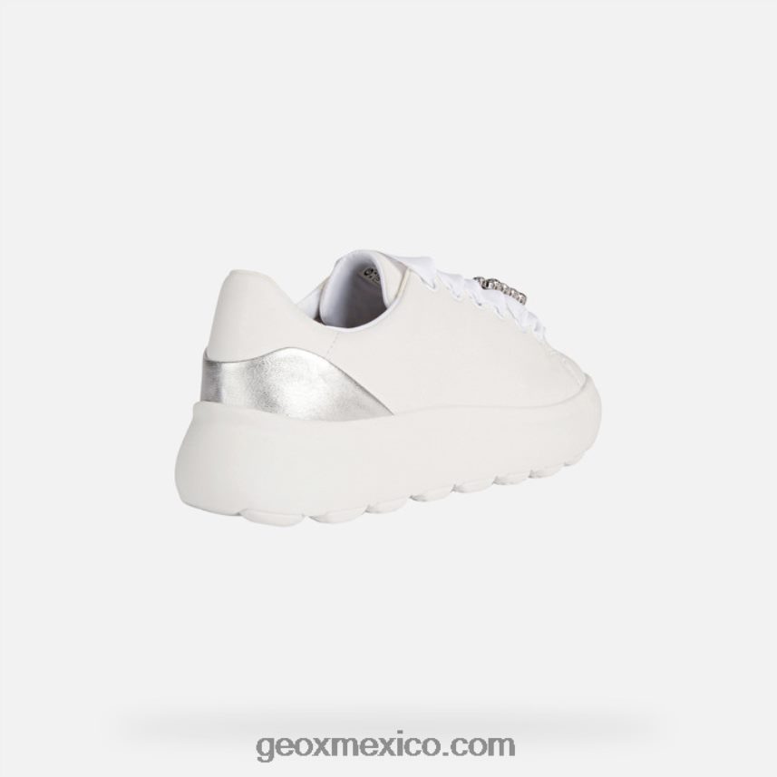 esferica ec41 mujer plata blanca Geox L846PZ267