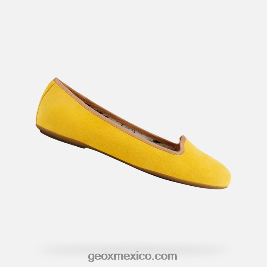 mujer palmaria dk piel amarilla/oscura Geox L846PZ443