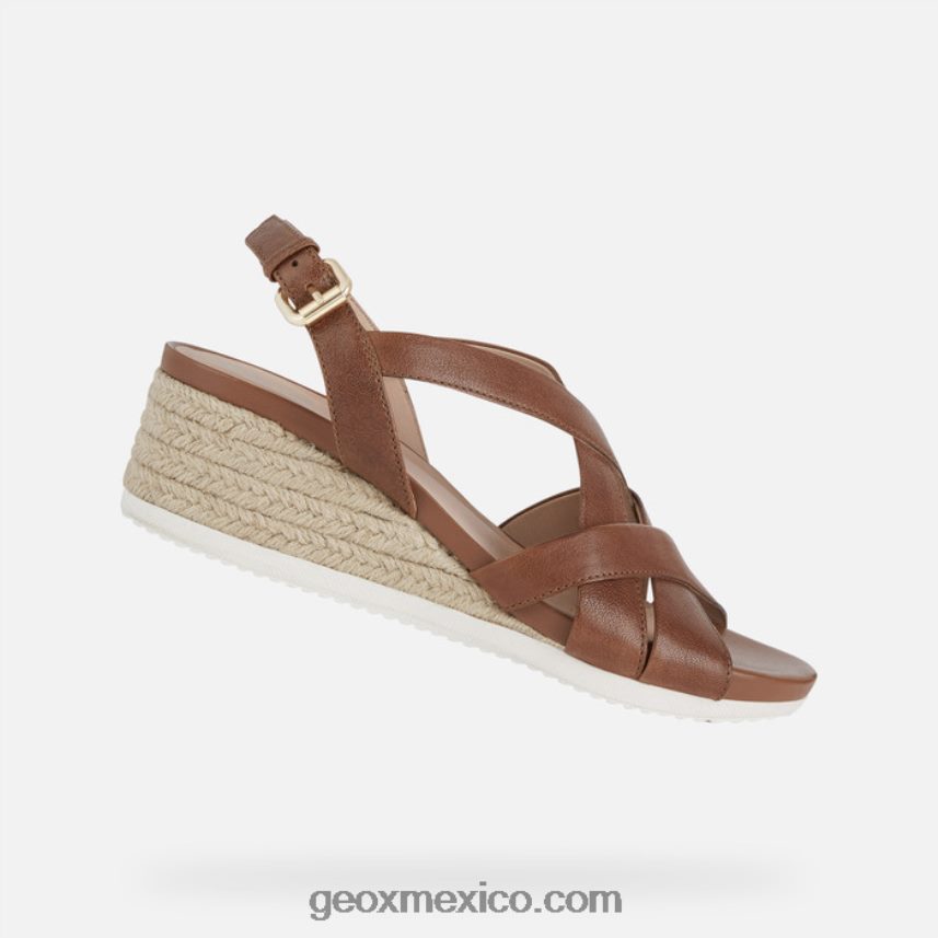 isquia corda mujer marrón Geox L846PZ453