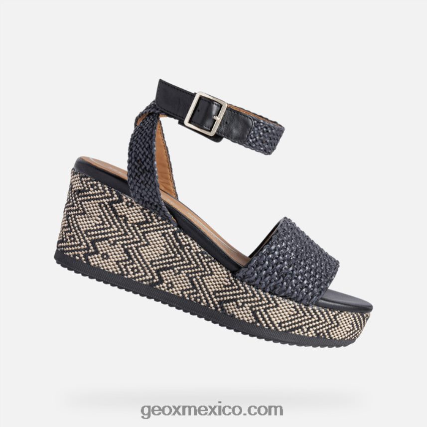 mujer lípari negro Geox L846PZ570