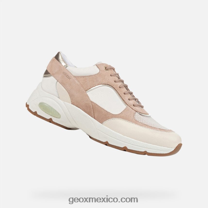 mujer alhora piel oscura/blanco roto Geox L846PZ125