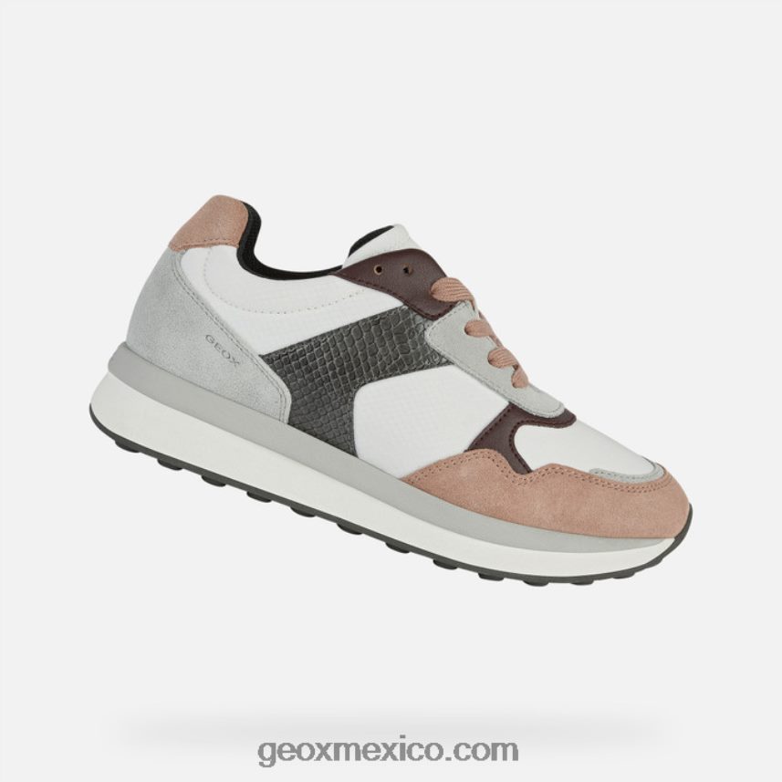 mujer runntix blanco/rosa oscuro Geox L846PZ378