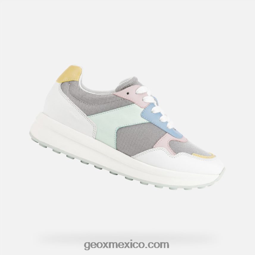 mujer runntix gris claro/blanco Geox L846PZ348