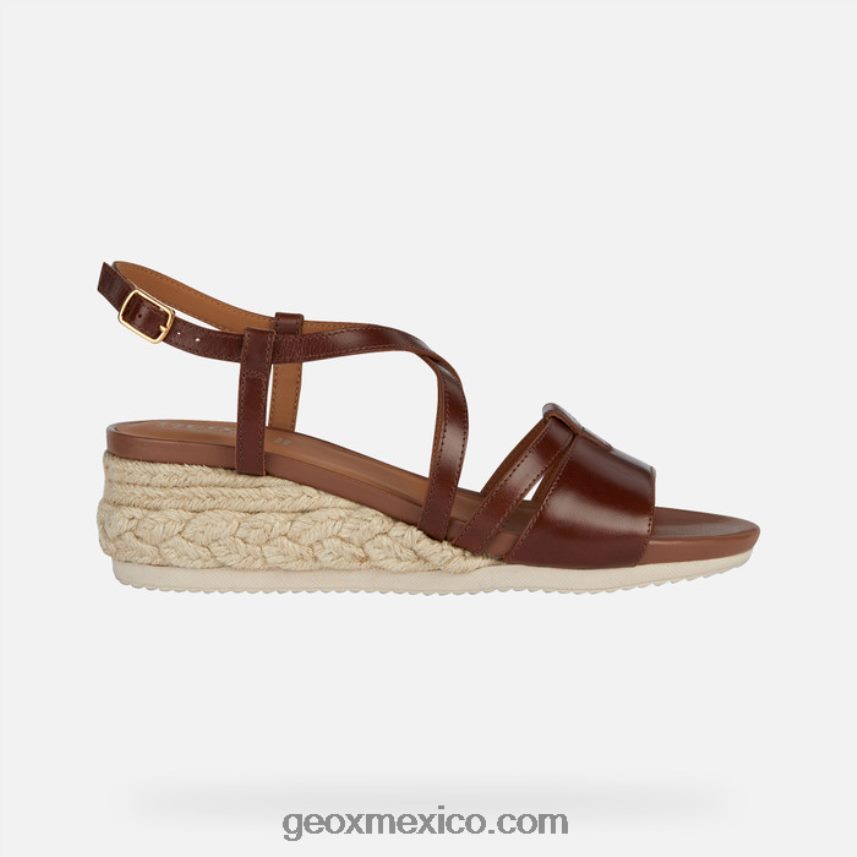 isquia corda mujer marrón Geox L846PZ142