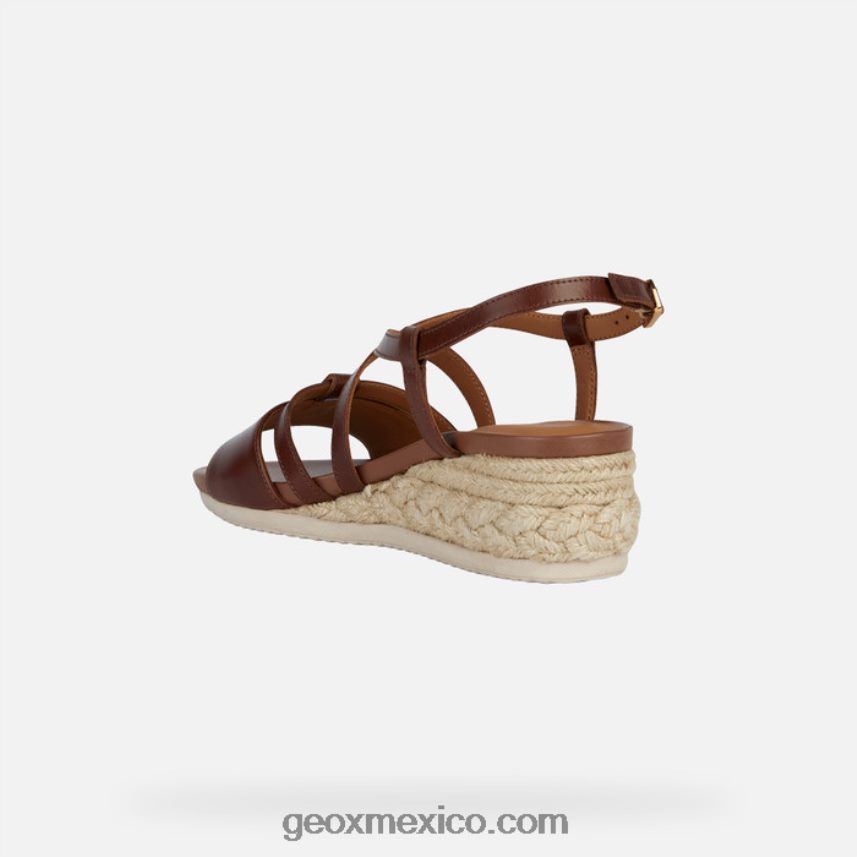 isquia corda mujer marrón Geox L846PZ142