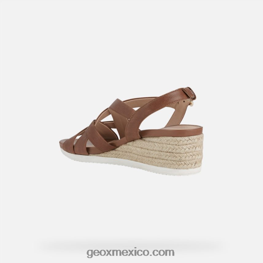 isquia corda mujer marrón Geox L846PZ453