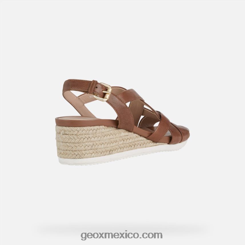isquia corda mujer marrón Geox L846PZ453