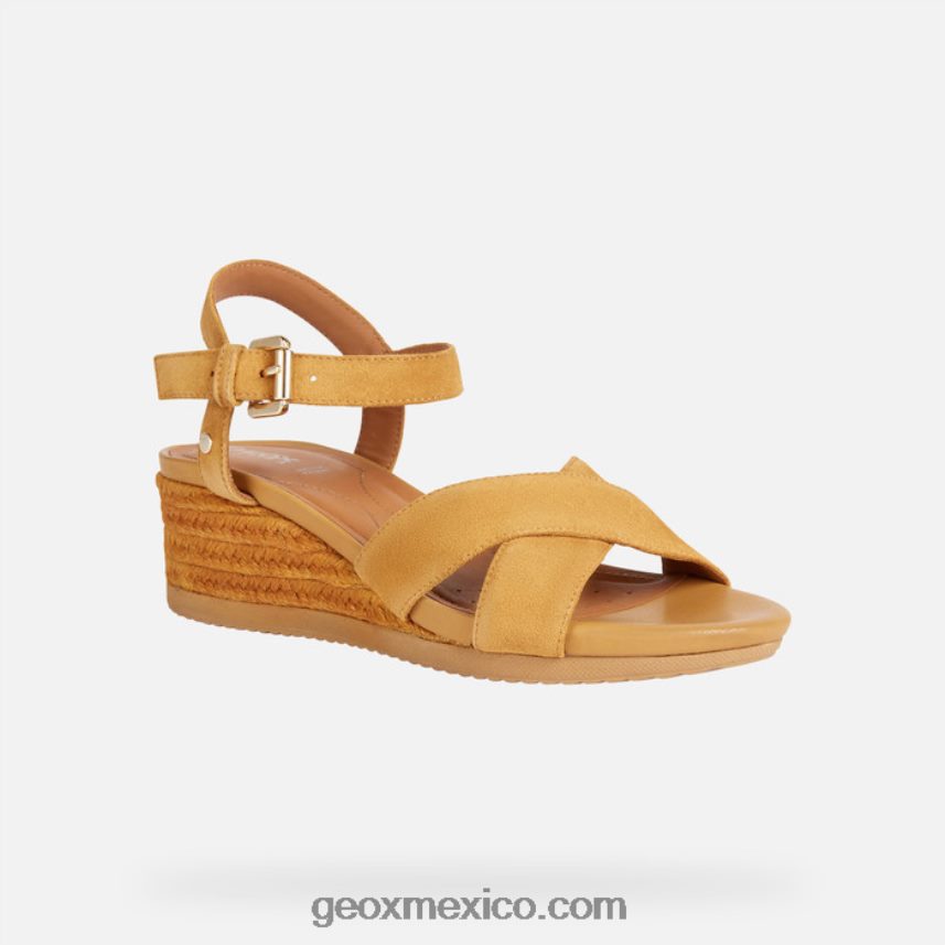 isquia corda mujer mostaza Geox L846PZ1677
