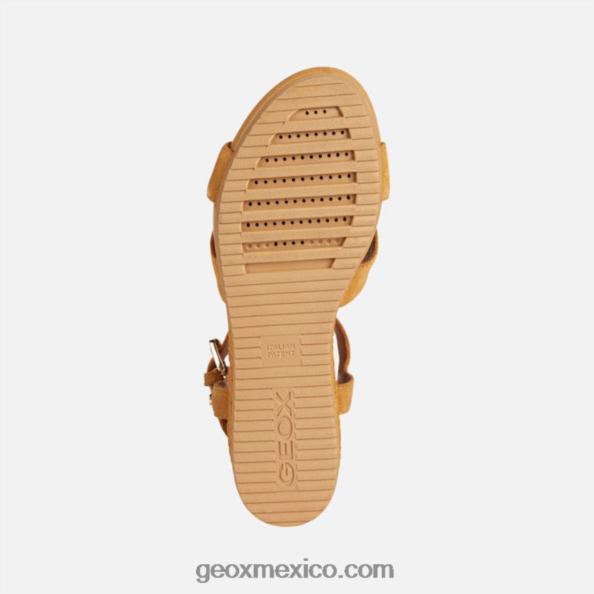 isquia corda mujer mostaza Geox L846PZ1677