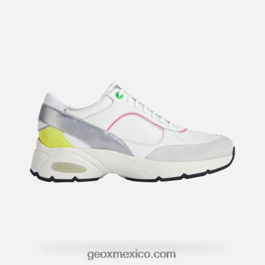 mujer alhora blanco/fucsia flúor Geox L846PZ413