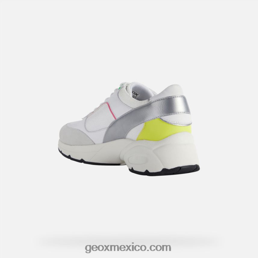 mujer alhora blanco/fucsia flúor Geox L846PZ413