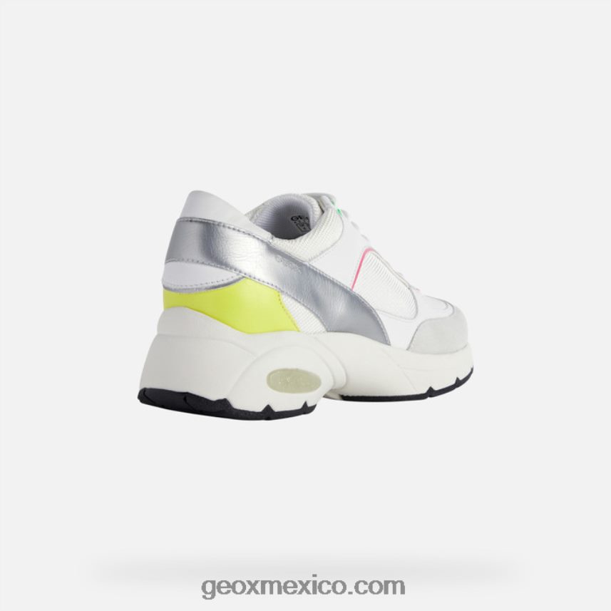 mujer alhora blanco/fucsia flúor Geox L846PZ413