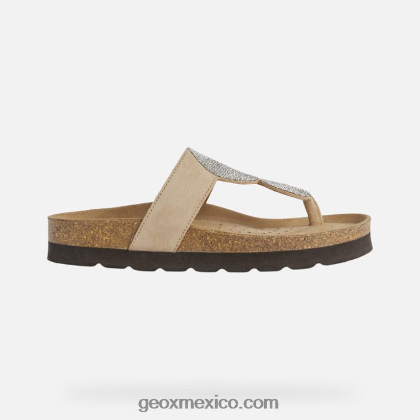 mujer alta brionia marrón claro Geox L846PZ379