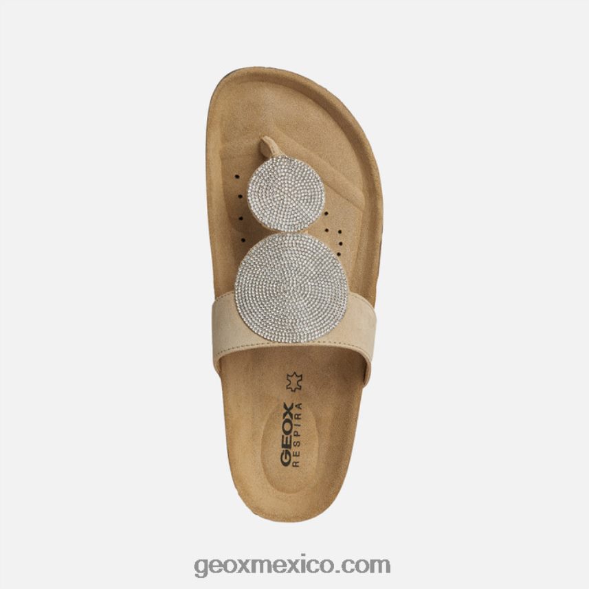 mujer alta brionia marrón claro Geox L846PZ379