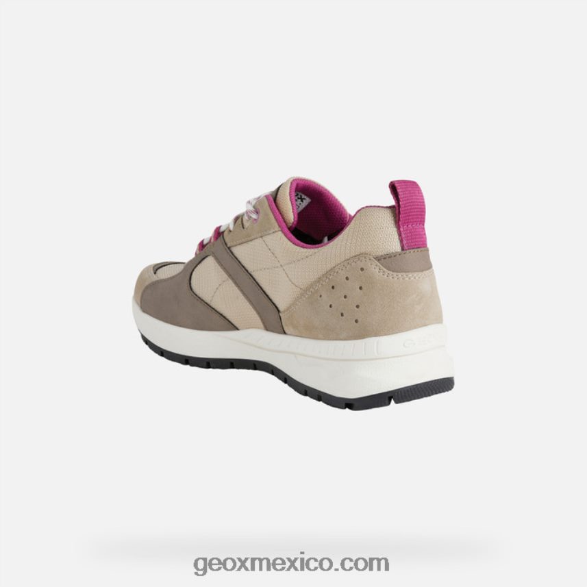 mujer braie marrón claro Geox L846PZ569