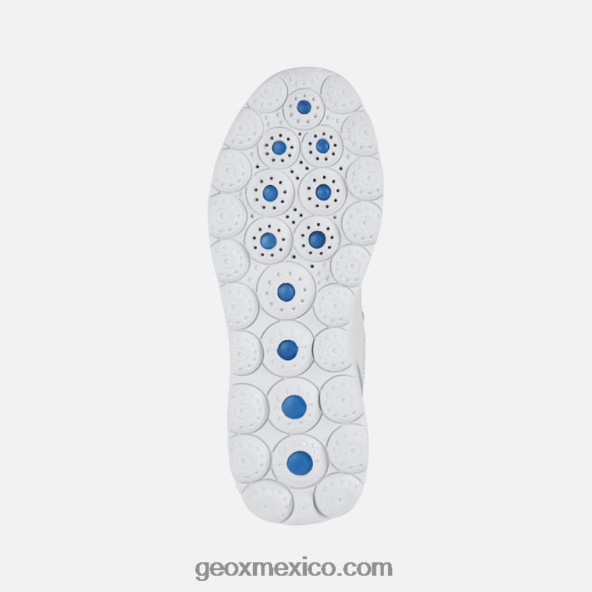 mujer esferica blanco verde Geox L846PZ18