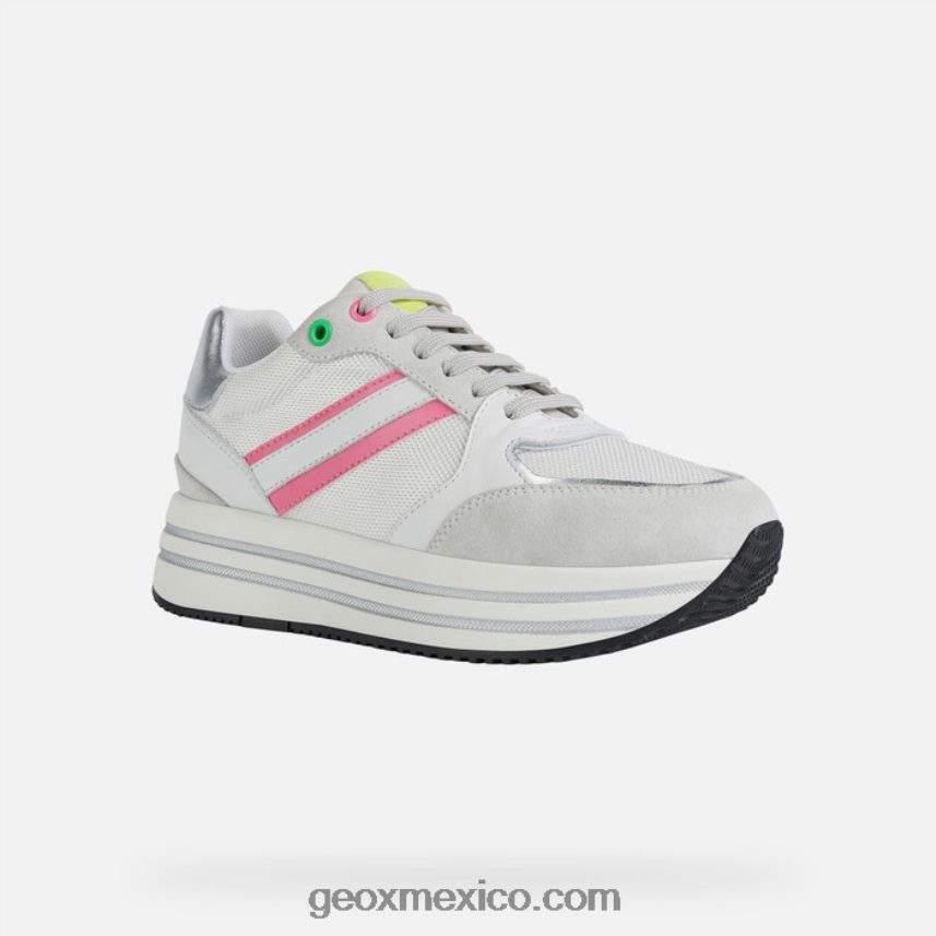 mujer kency blanco/fucsia flúor Geox L846PZ398
