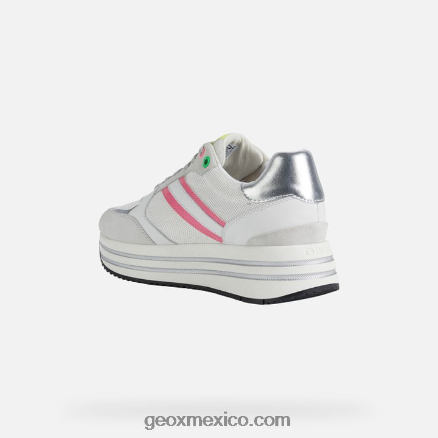 mujer kency blanco/fucsia flúor Geox L846PZ398