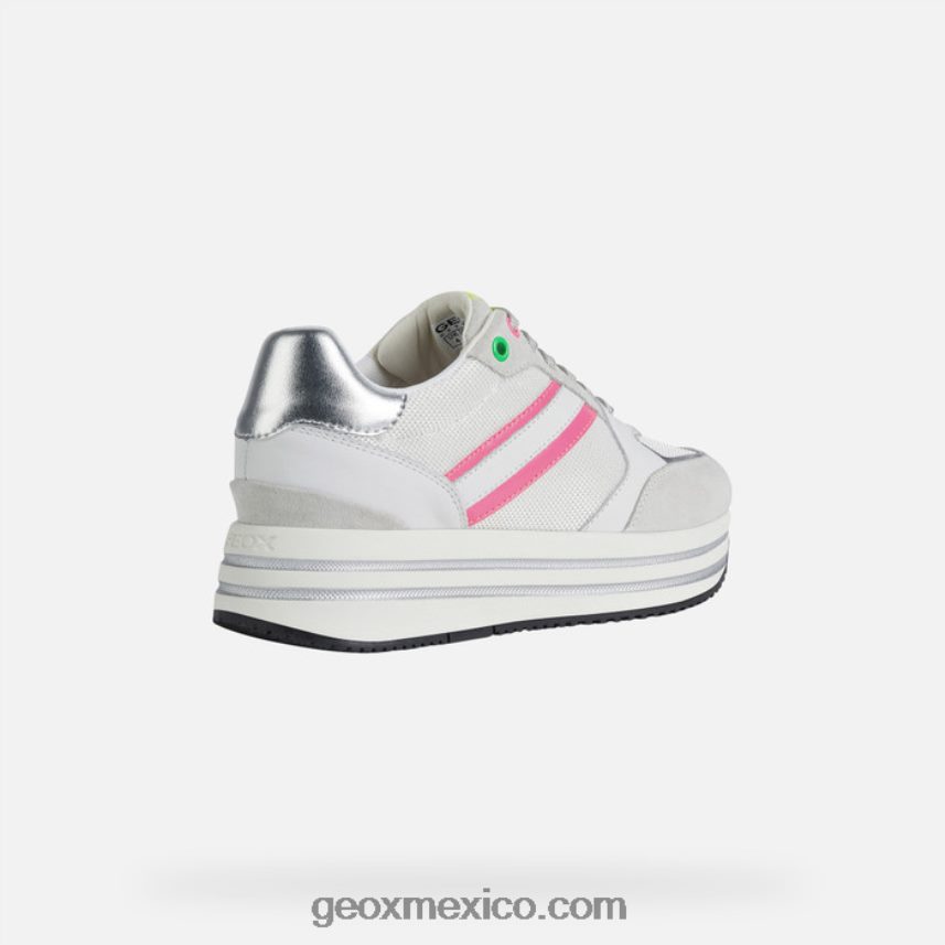 mujer kency blanco/fucsia flúor Geox L846PZ398