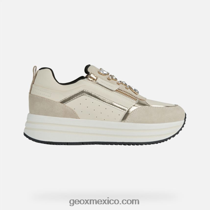 mujer kency marrón claro/crema Geox L846PZ447