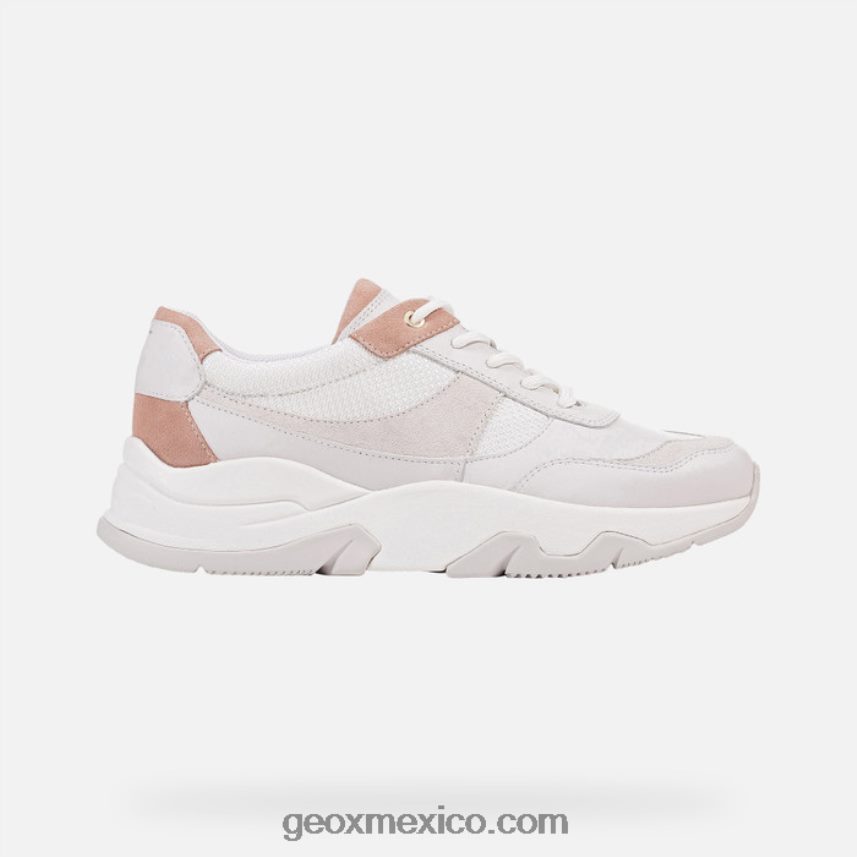 mujer kristene blanco/rosa oscuro Geox L846PZ416