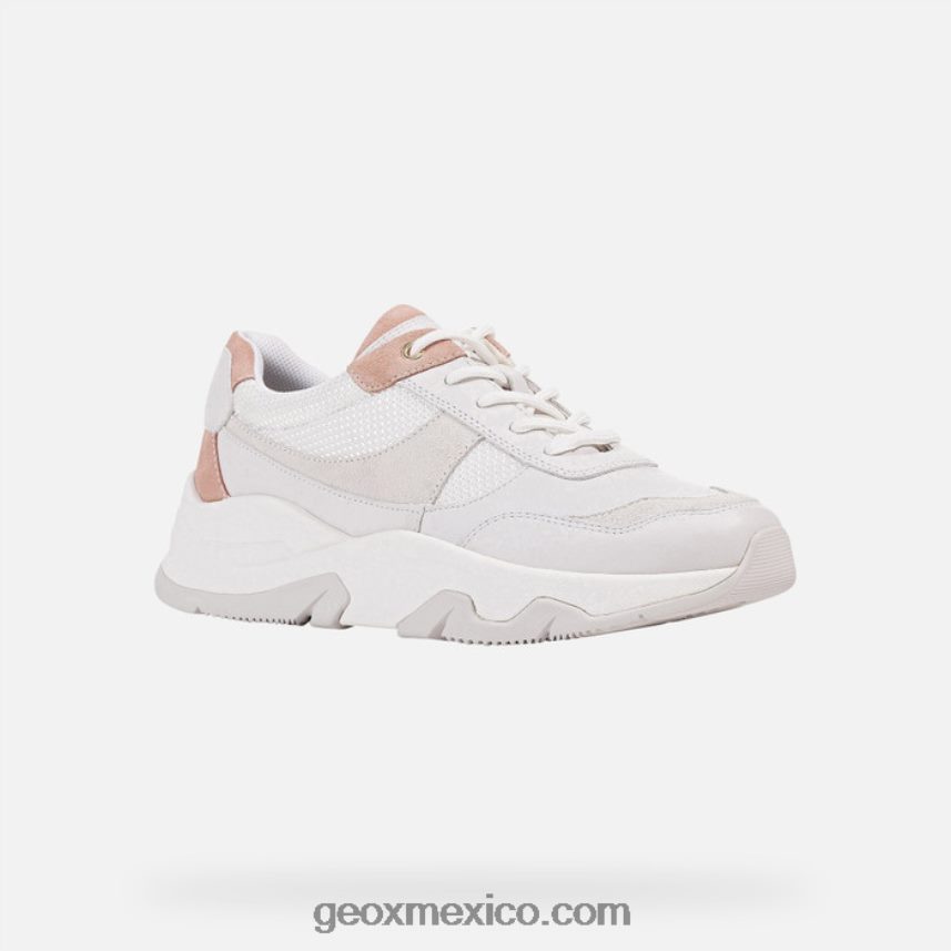 mujer kristene blanco/rosa oscuro Geox L846PZ416