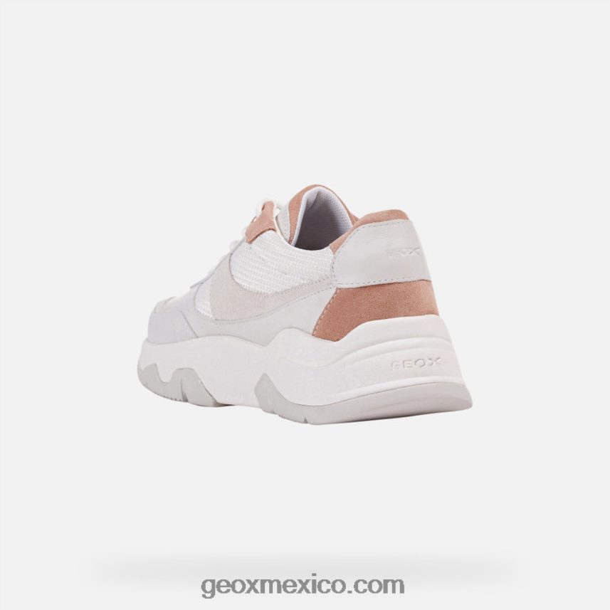 mujer kristene blanco/rosa oscuro Geox L846PZ416