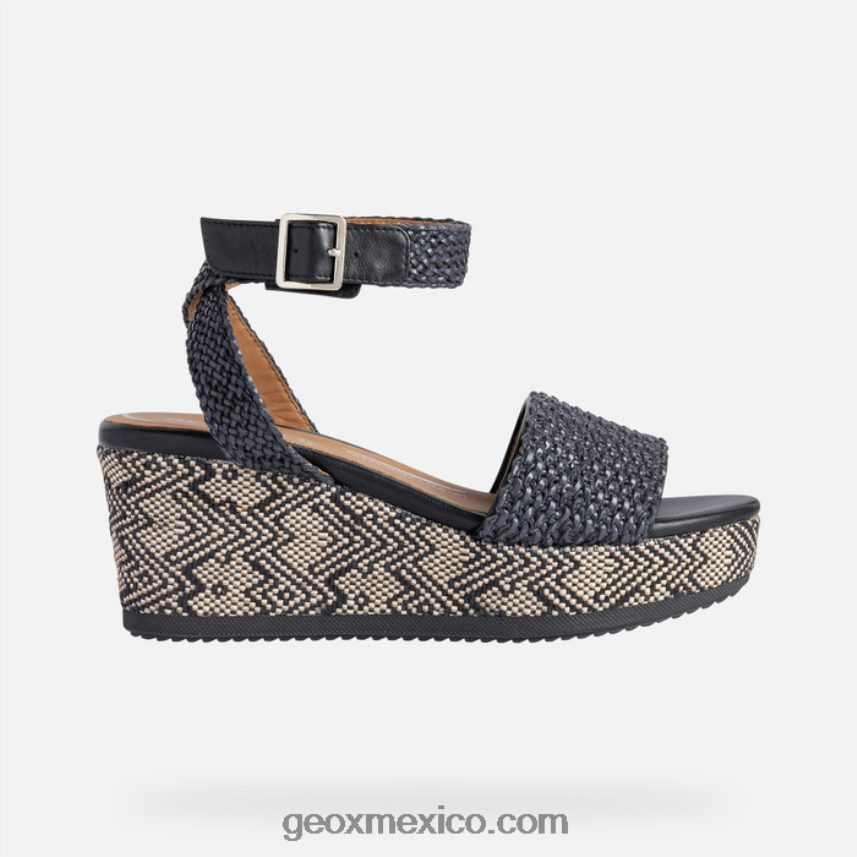 mujer lípari negro Geox L846PZ570