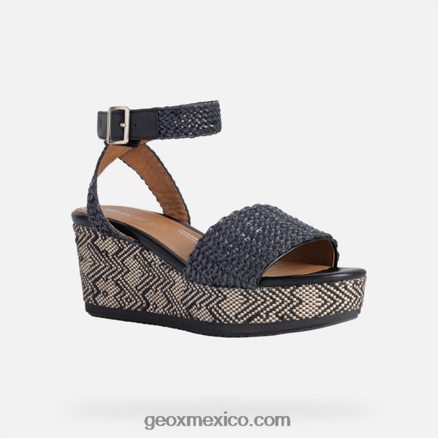 mujer lípari negro Geox L846PZ570