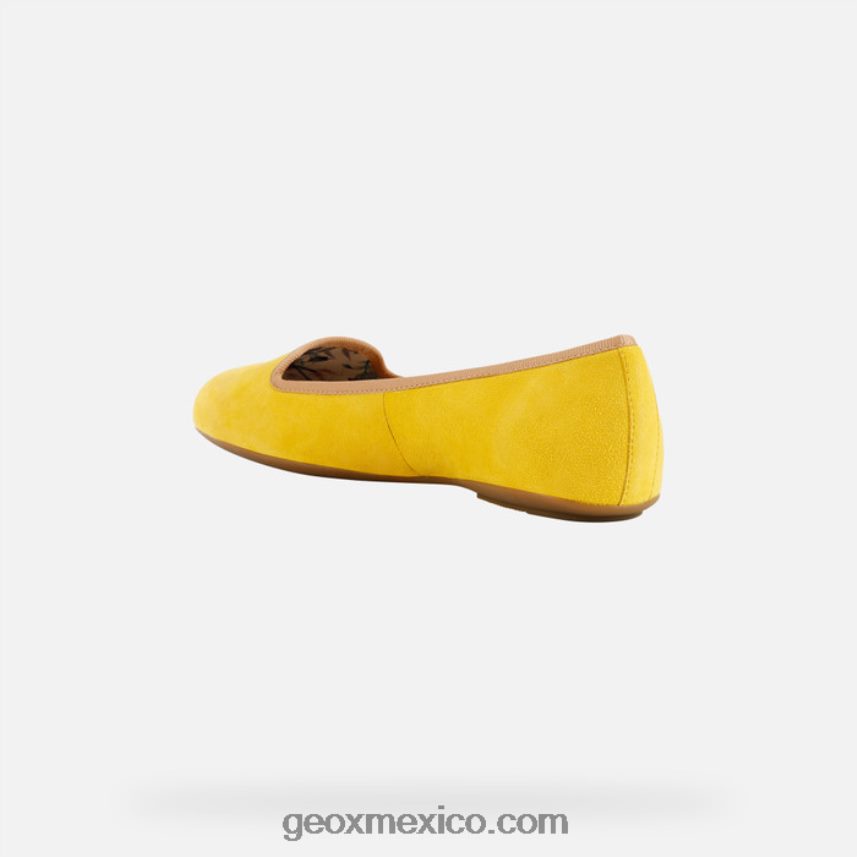 mujer palmaria dk piel amarilla/oscura Geox L846PZ443