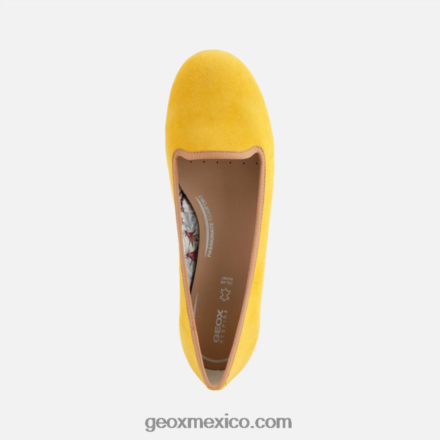 mujer palmaria dk piel amarilla/oscura Geox L846PZ443