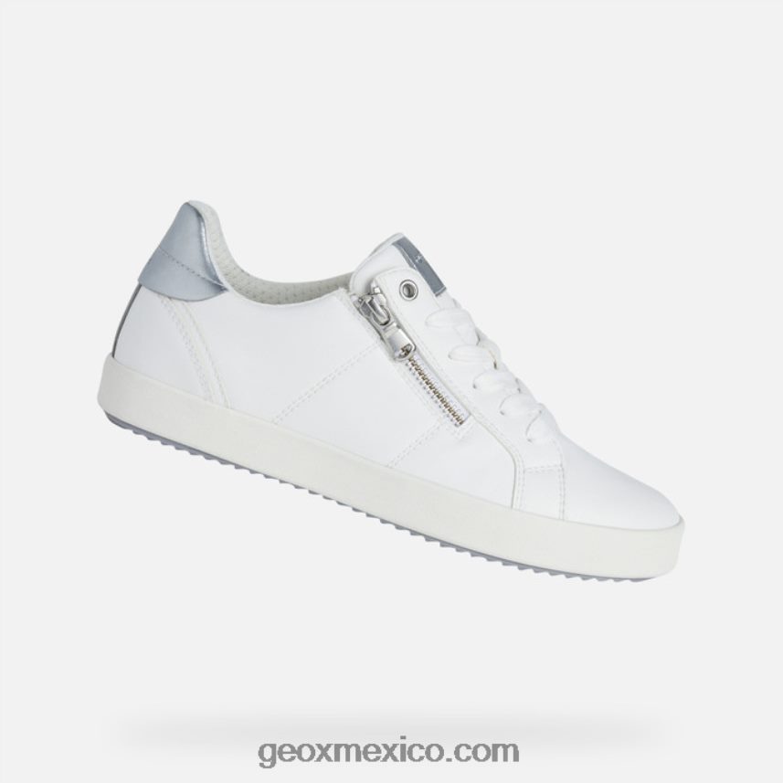 mujer rubia plata blanca Geox L846PZ493