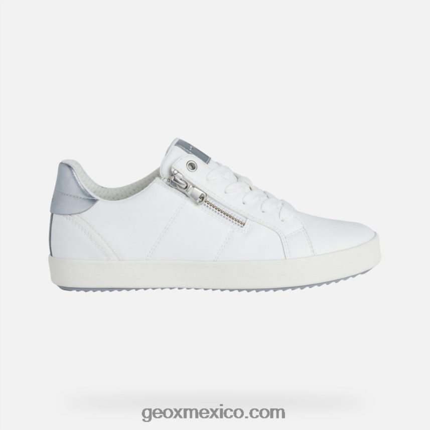 mujer rubia plata blanca Geox L846PZ493