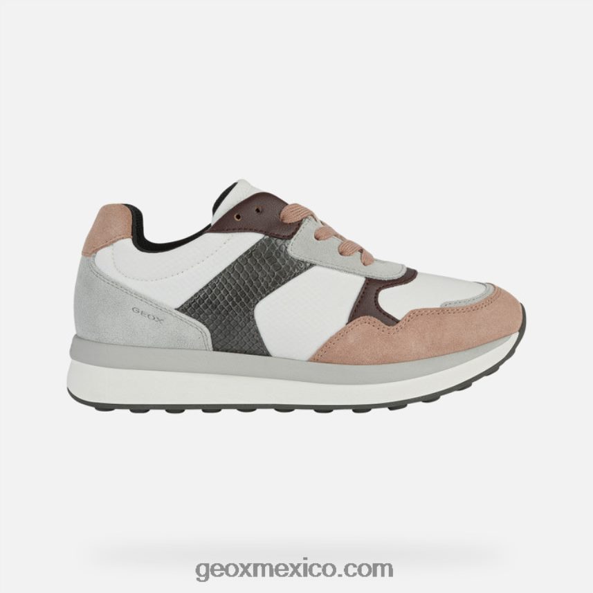 mujer runntix blanco/rosa oscuro Geox L846PZ378