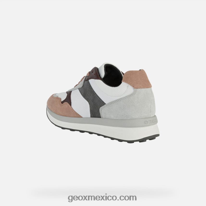 mujer runntix blanco/rosa oscuro Geox L846PZ378
