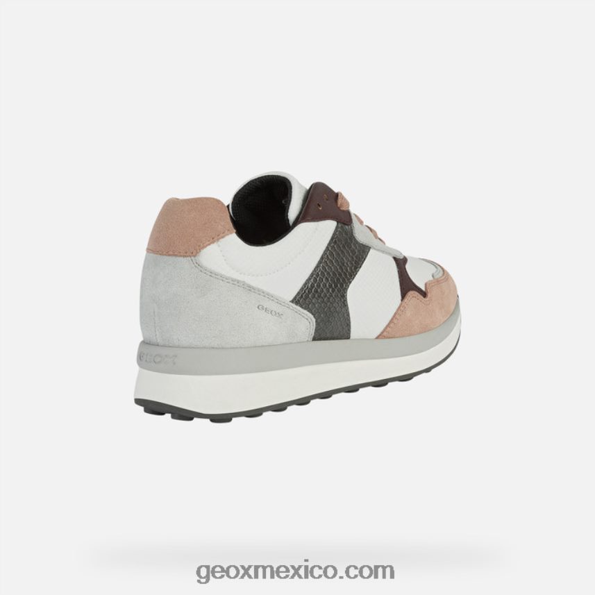 mujer runntix blanco/rosa oscuro Geox L846PZ378