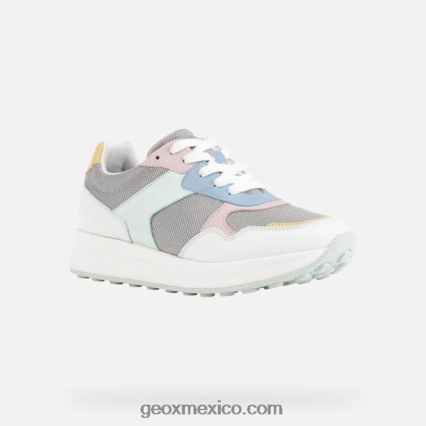 mujer runntix gris claro/blanco Geox L846PZ348
