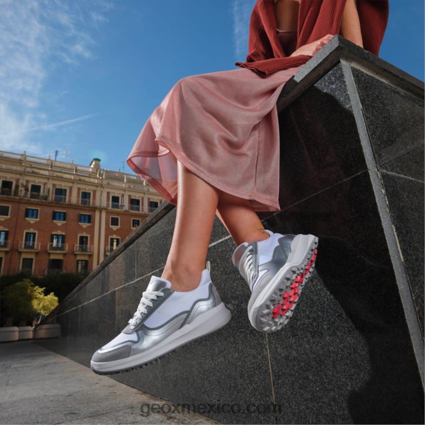 pg1x mujer gris claro/blanco Geox L846PZ1700