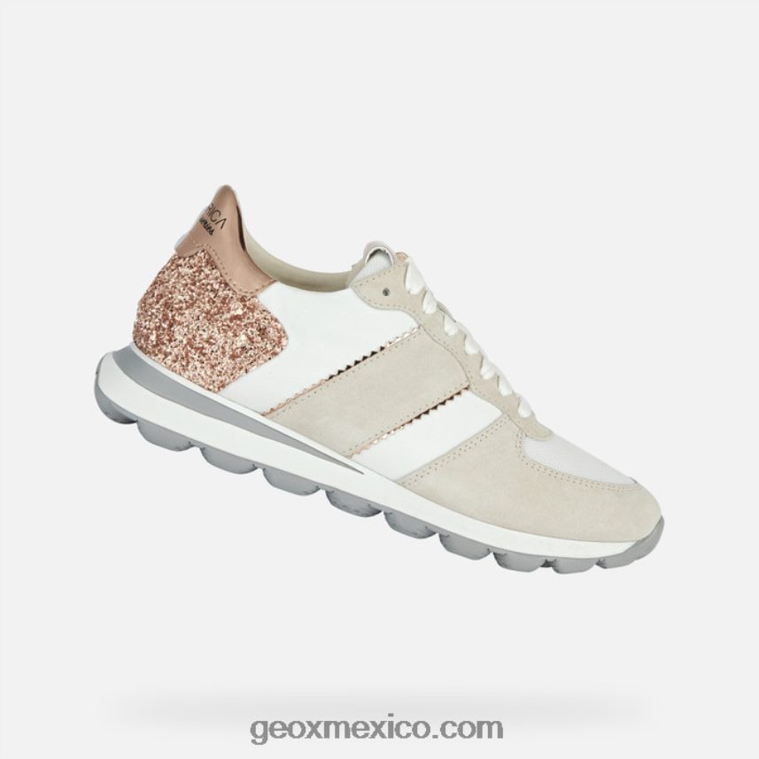 blanco hueso/oro rosa