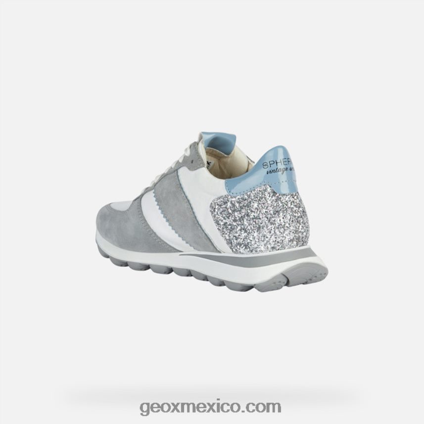 sferica vseries mujer gris claro/blanco Geox L846PZ1657