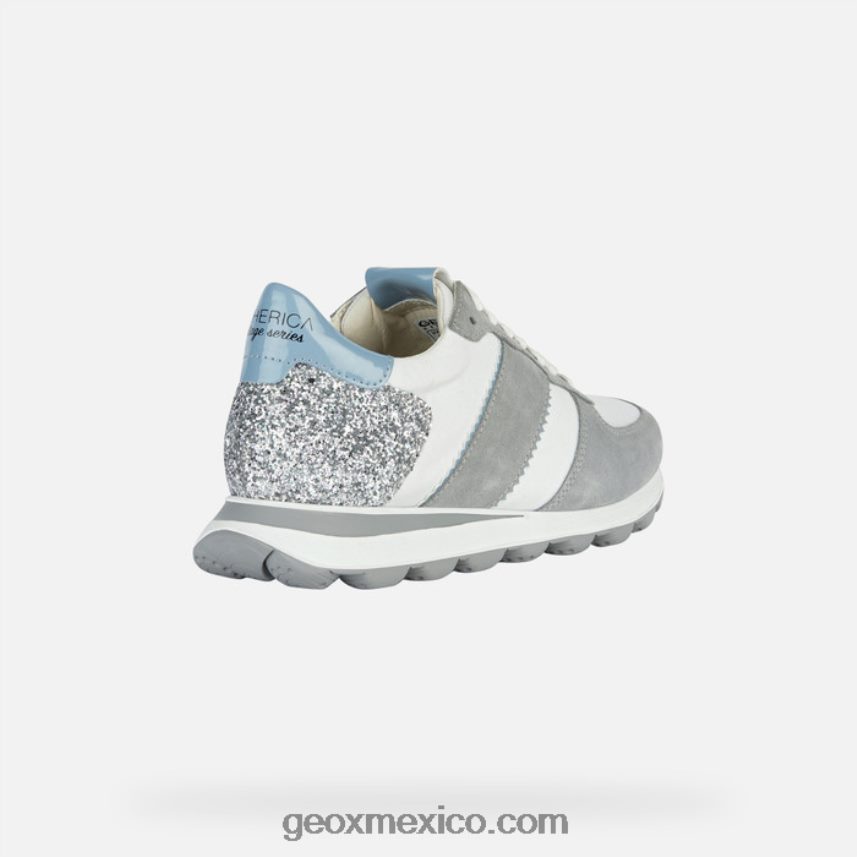 sferica vseries mujer gris claro/blanco Geox L846PZ1657
