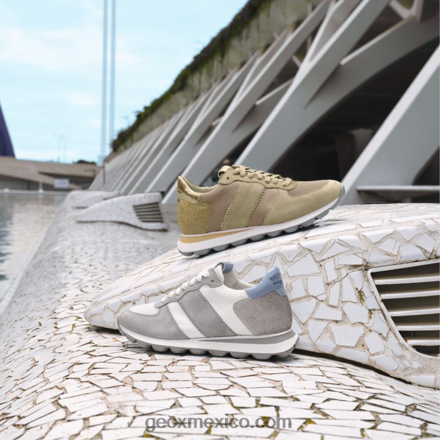 sferica vseries mujer gris claro/blanco Geox L846PZ1657