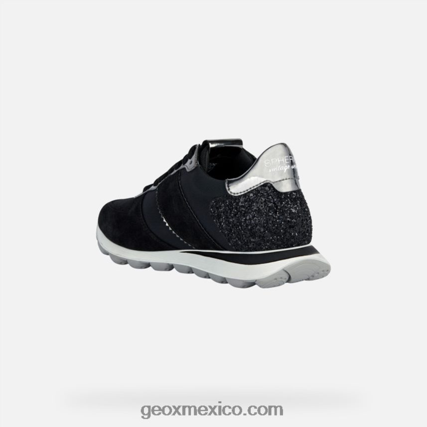 sferica vseries mujer negro/pistola Geox L846PZ1659