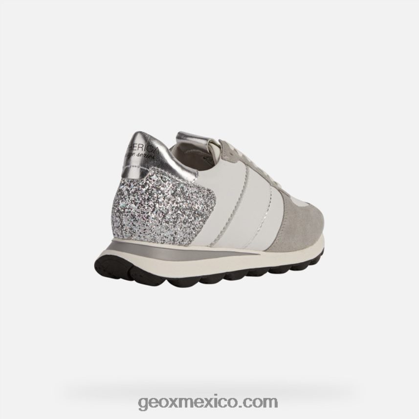 sferica vseries mujer plata blanca Geox L846PZ330