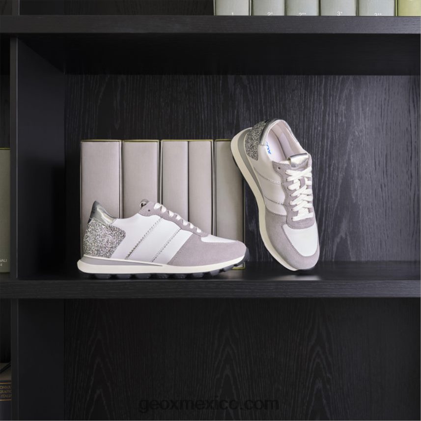 sferica vseries mujer plata blanca Geox L846PZ330