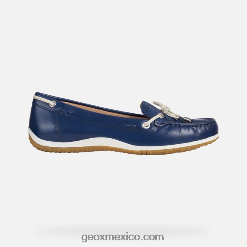 vega moc mujer azul/piel Geox L846PZ65